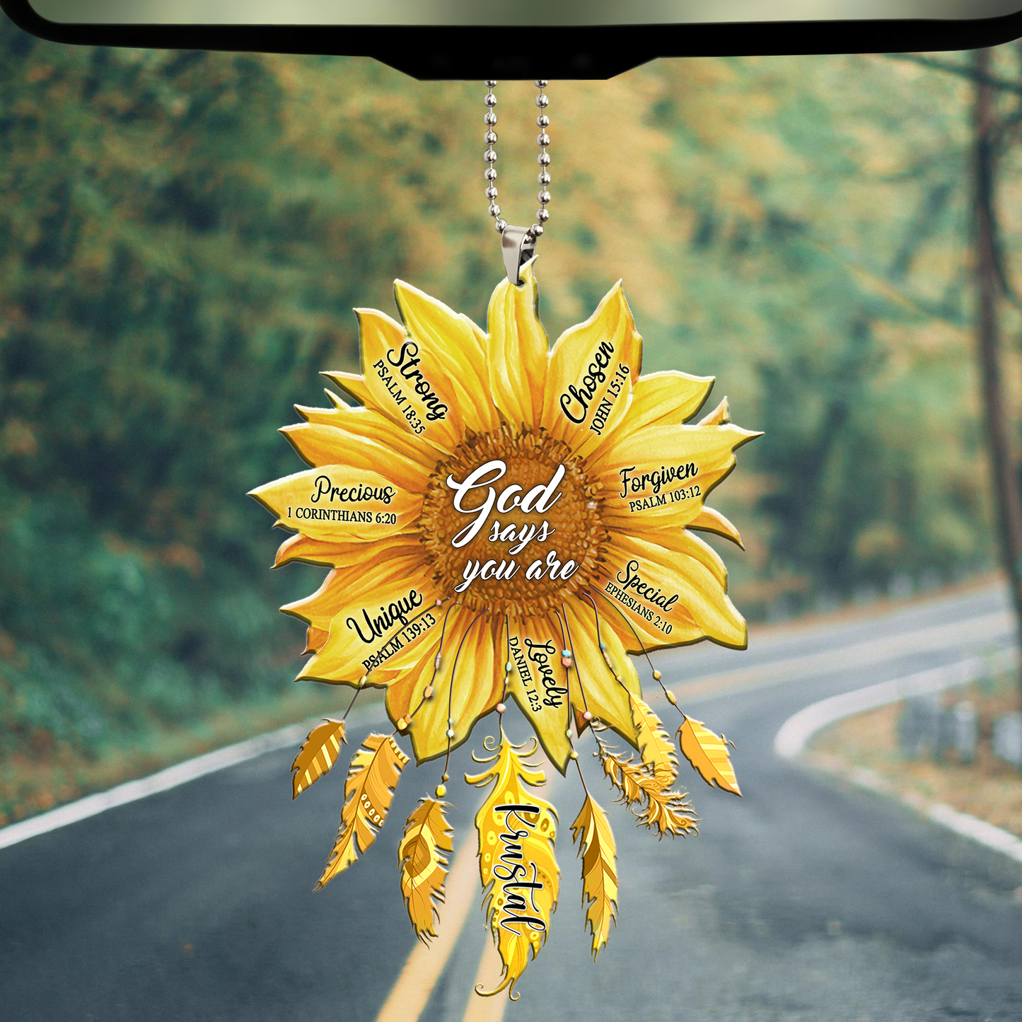 Sunflower Feather God Says You Are Personalized 20 Oz Tumbler For Coffee Travel And Daily Drinks
