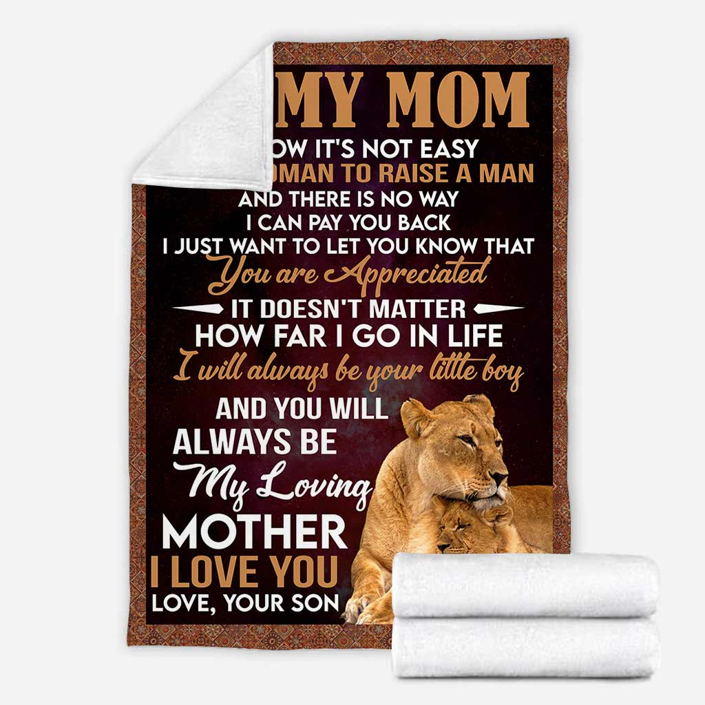 Lion To My Mom My Loving Mother Flannel Blanket For Cozy Bedroom Sofa Decor