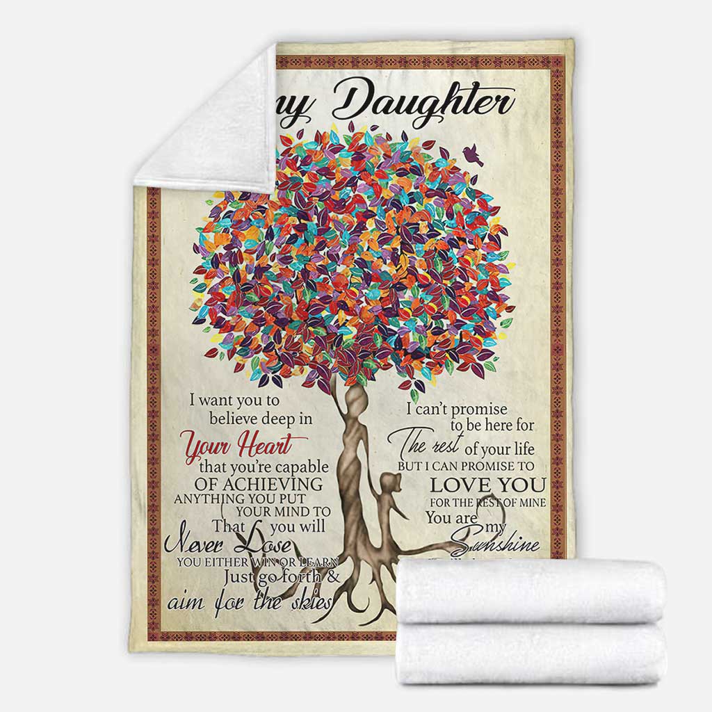 Family To My Daughter From Mom Unique Flannel Blanket For Cozy Bedroom Sofa Decor