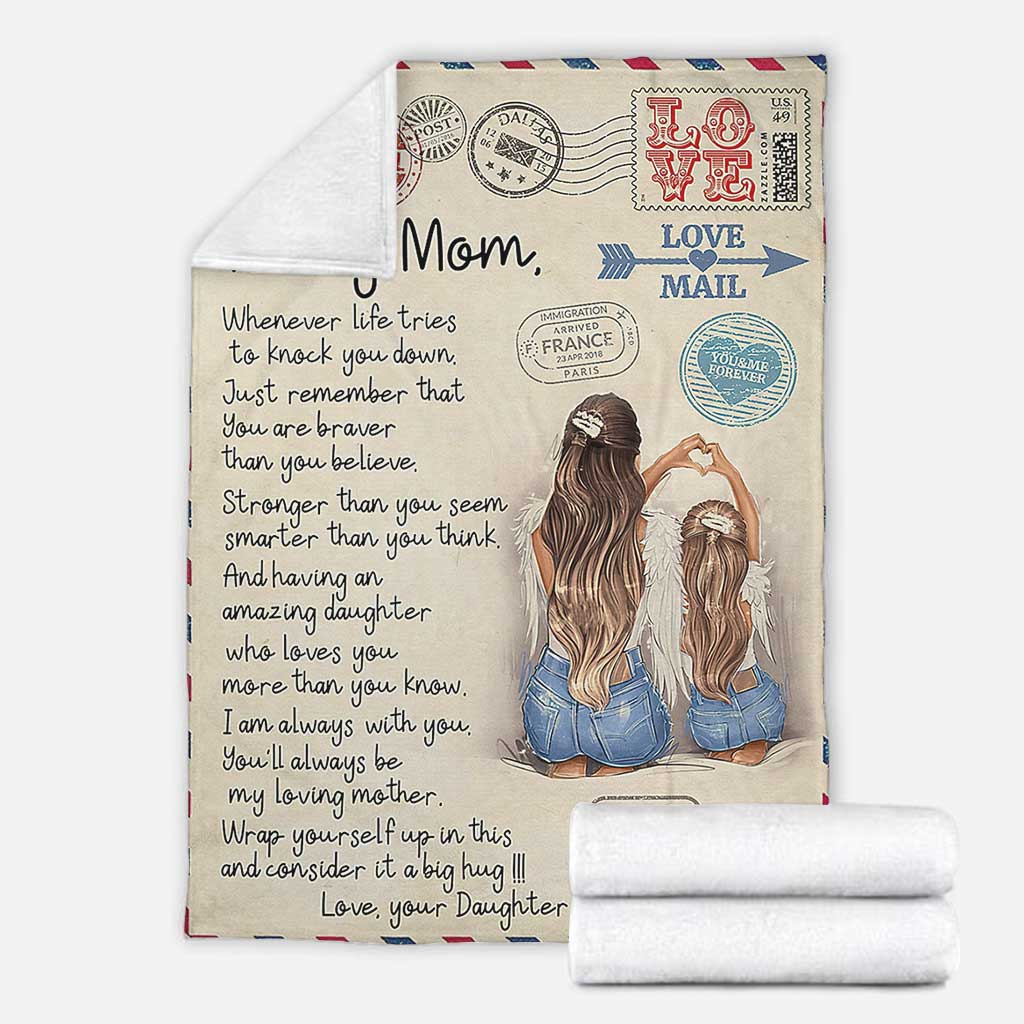 Family I Am Always With You Mother Flannel Blanket For Cozy Bedroom Sofa Decor