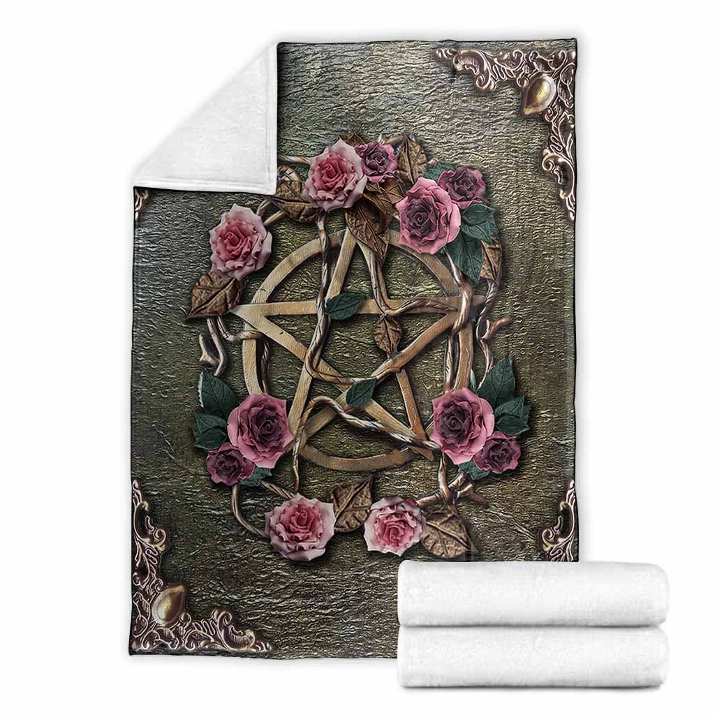 Witch Mystical Floral Flannel Blanket For Cozy Bedroom Sofa Decor