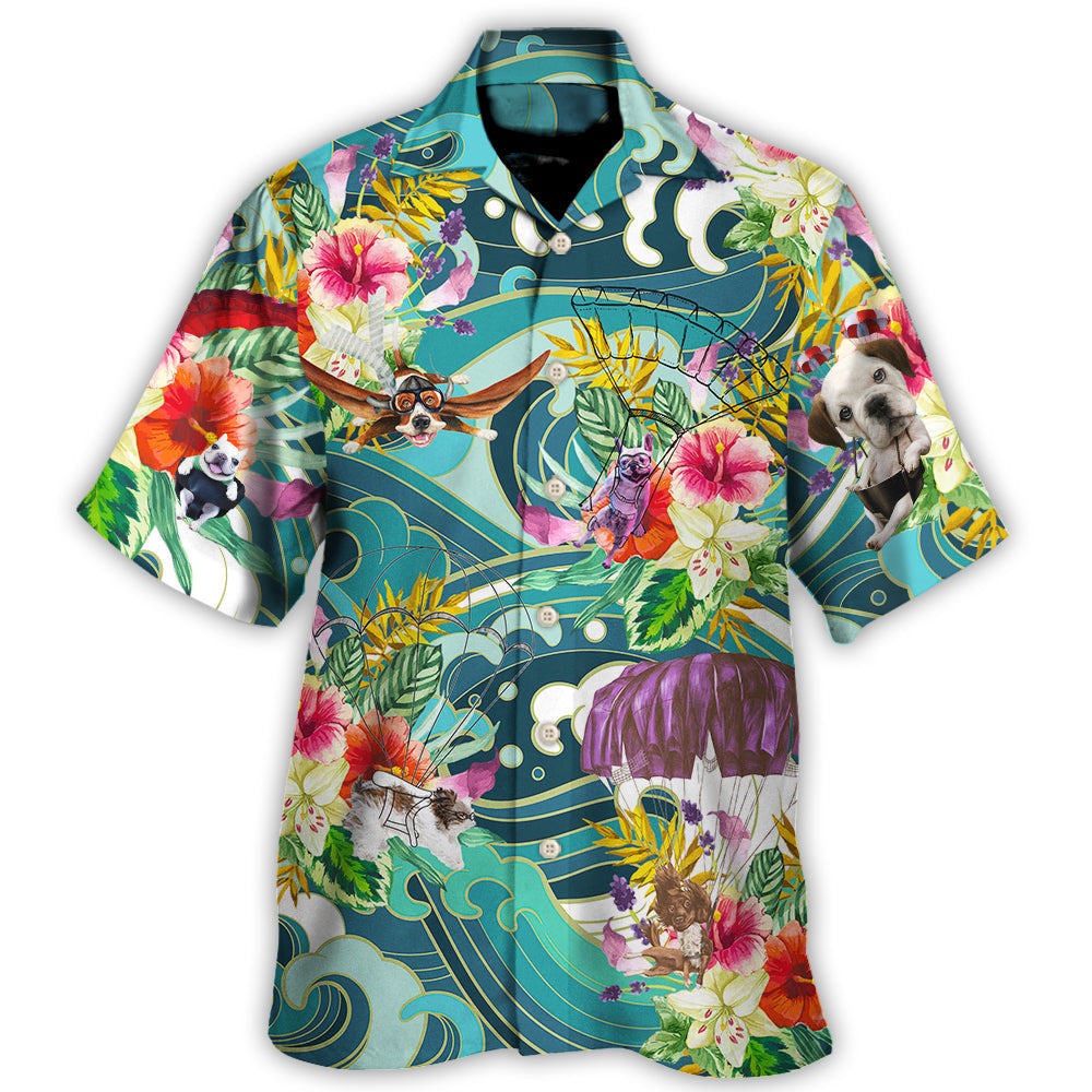 Parasailing Dog Hawaiian Shirt Relaxed Style View For Thoughtful Gifting