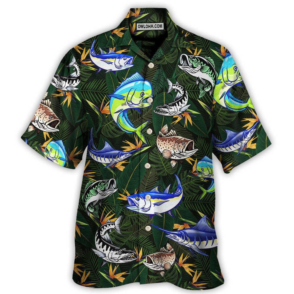 Fishing River Hawaiian Shirt Summer Design Detail For Beach Days