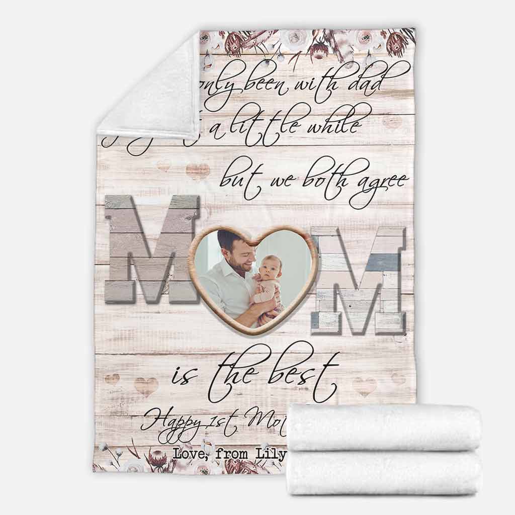 Family I've Only Been With Dad Personalized Flannel Blanket For Cozy Bedroom Sofa Decor