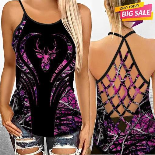 Hunting Lover Hollow Tank Top For Summer Outings And Everyday Comfort