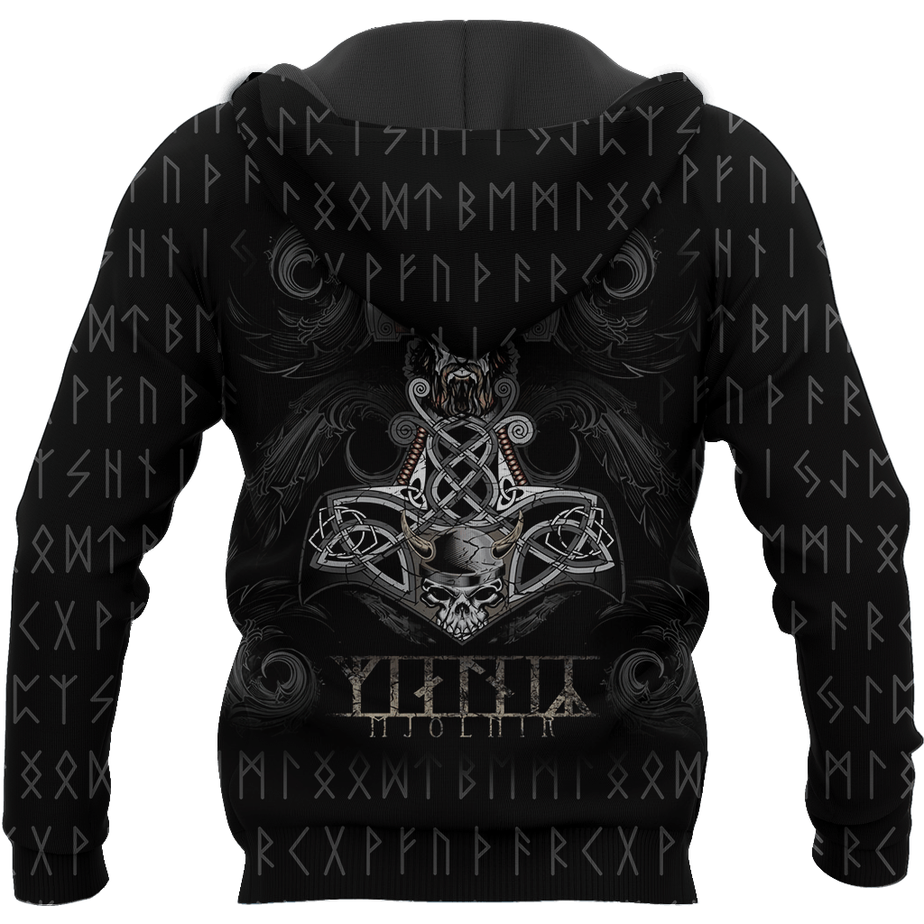 Viking Mjolnir Hoodie For Viking Enthusiasts Travel Days And Distinctive Streetwear