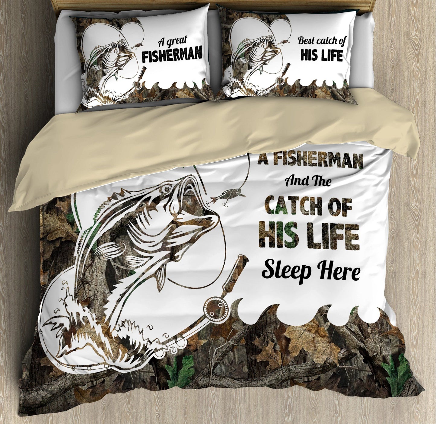 Fishing Couple Best Catch Bedding Cover For Pet Lover Bedroom Decor