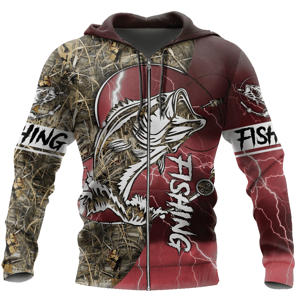 Red Bass Fishing Sport Hoodie For River Adventures Outdoor Events And Everyday Style