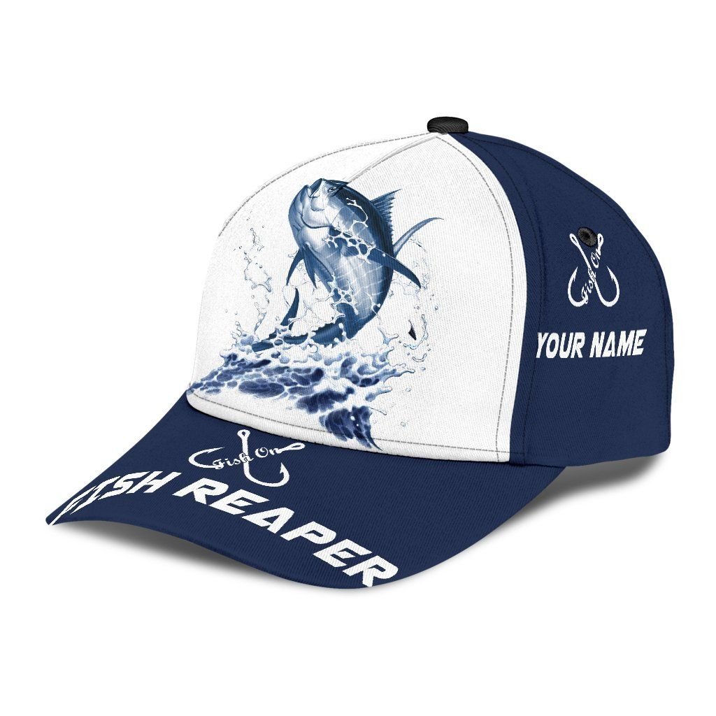 Custom Name Tuna Fishing Hook 3D Design Classic Cap For Vacation Style Outdoor Activities And Daily Comfort