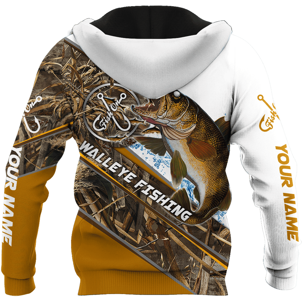 Walleye Fishing Camo Hoodie For Anglers Outdoor Adventures Travel And Everyday Comfort