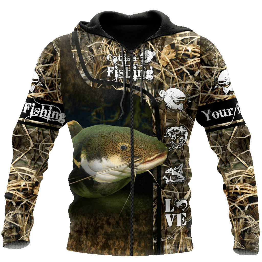Catfish Water Camo Fishing Hoodie For Anglers Outdoor Adventures Travel And Everyday Comfort