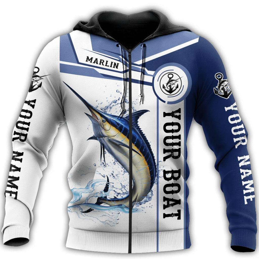Marlin Fishing Hoodie For Lake Days Outdoor Travel And Thoughtful Angler Gifting