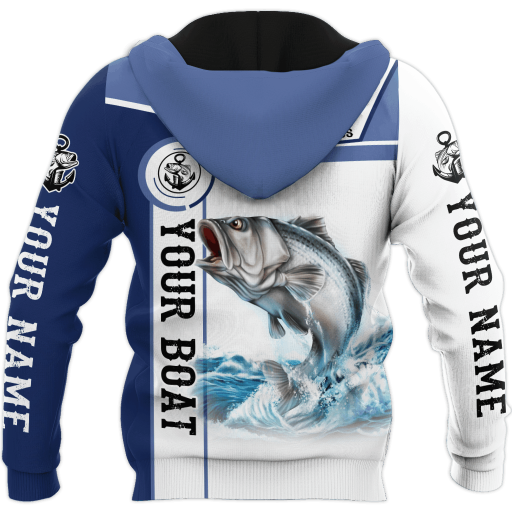 Striped Bass Fishing Hoodie For Fishermen Camping Adventures And Comfortable Streetwear