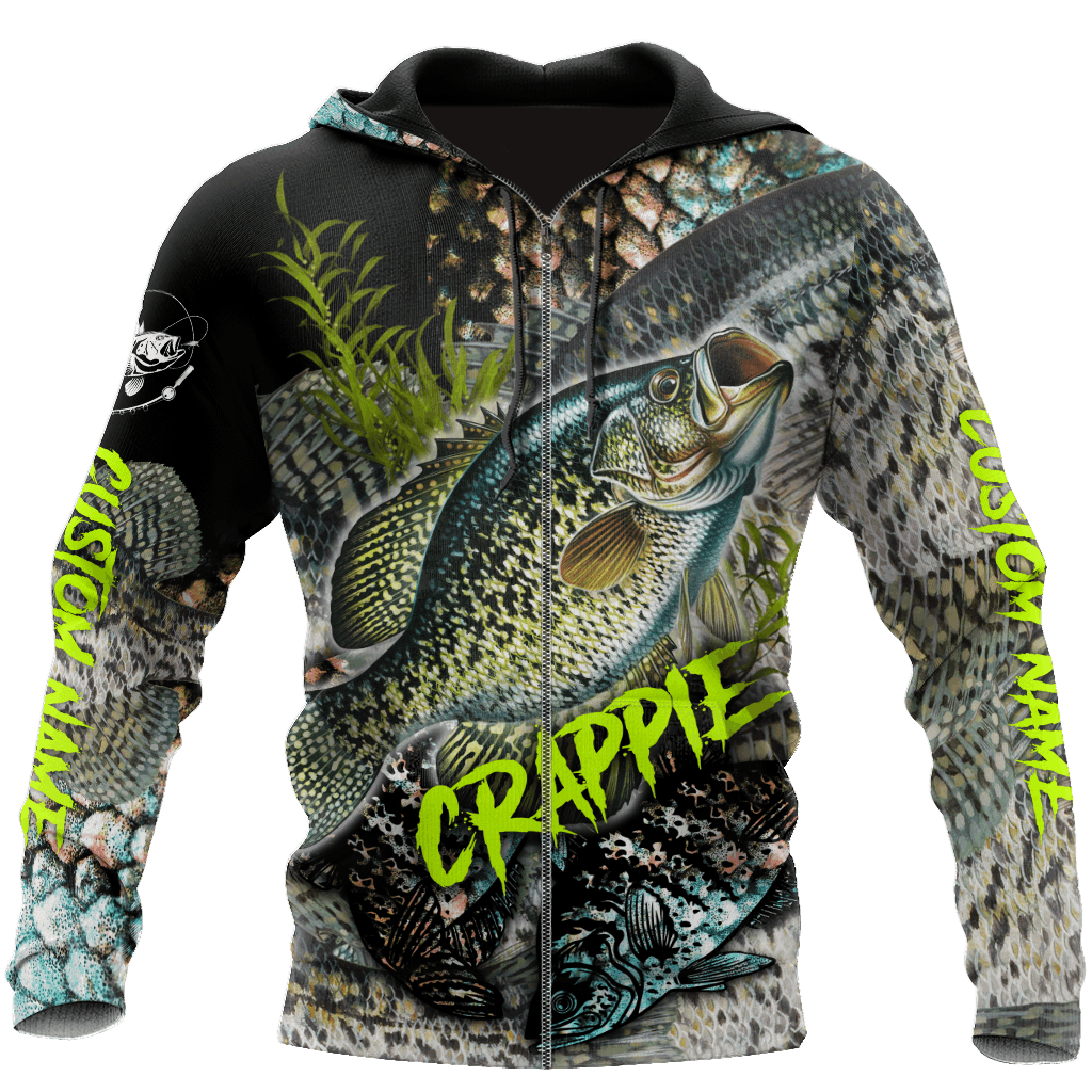 Crappie Fishing Skin Hoodie For Coastal Fishing Trips Casual Outfits And Weekend Travel
