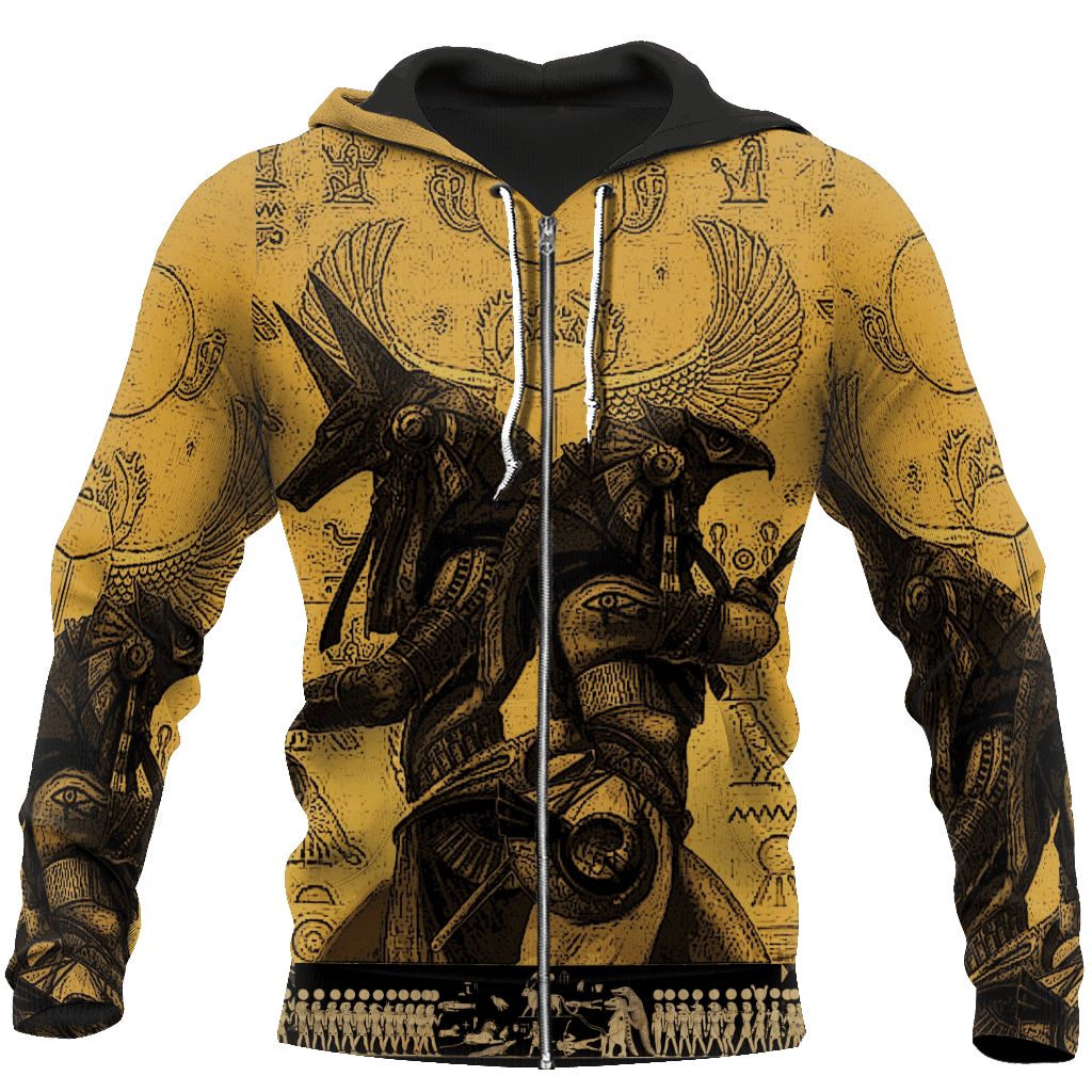 Ancient Egypt Anubis Hoodie For Egyptian Art Lovers Weekend Adventures And Comfortable Wear