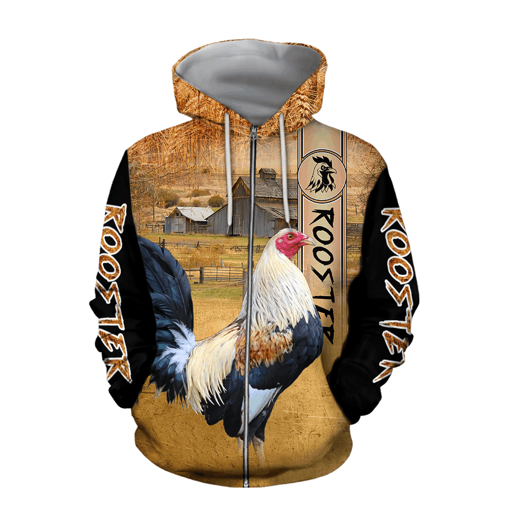 Classic Rooster Hoodie For Rustic Adventures Seasonal Travel And Gift Giving