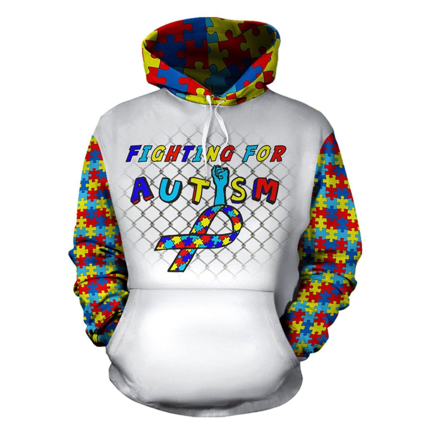 Fighting Autism Hoodie For Supportive Everyday Style Seasonal Events And Gifting