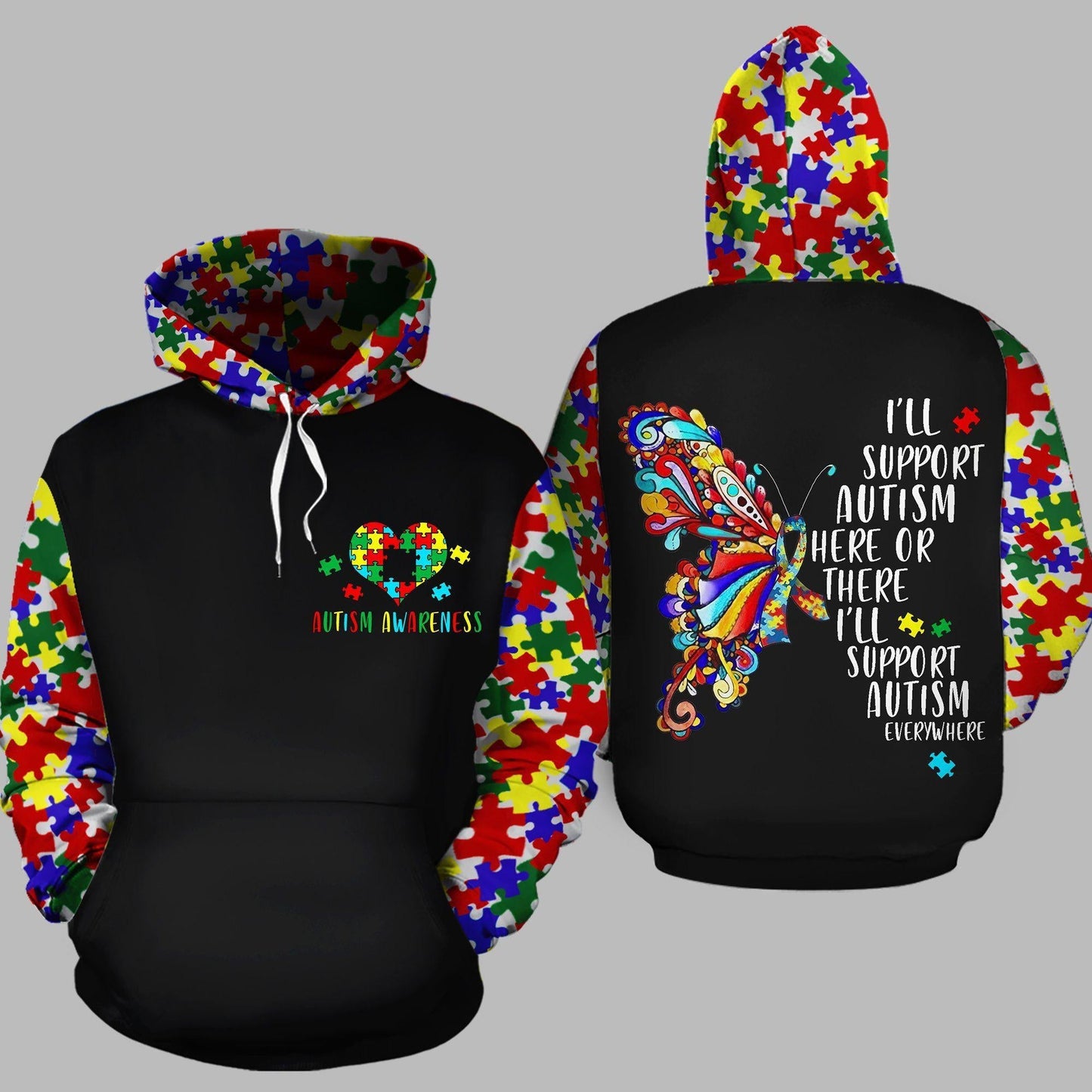 Support Autism Everywhere Hoodie For Community Outreach Casual Travel And Meaningful Wear