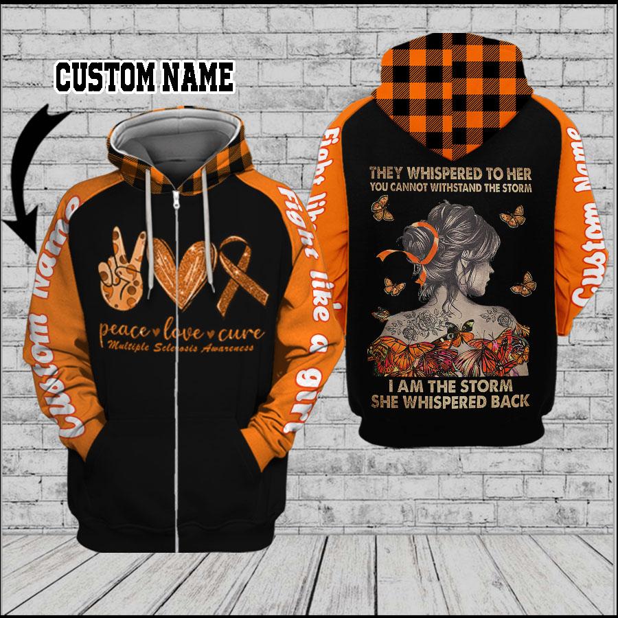 Multiple Sclerosis Cancer Awareness Strength Hoodie For Support Events Everyday Outfits And Positive Expression