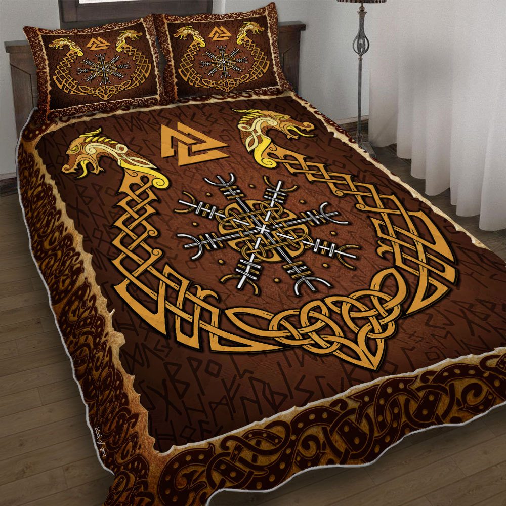Viking Warrior Norse Bedding Cover For Norse Bedroom Decor