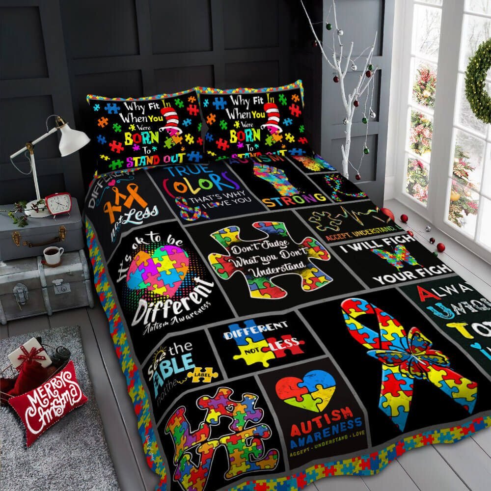 Autism Awareness Love Bedding Cover For Awareness Bedroom Decor