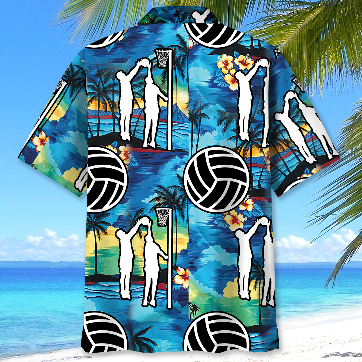Tropical Netball Beach Hawaiian Shirt For Summer Vacation And Beach Travel