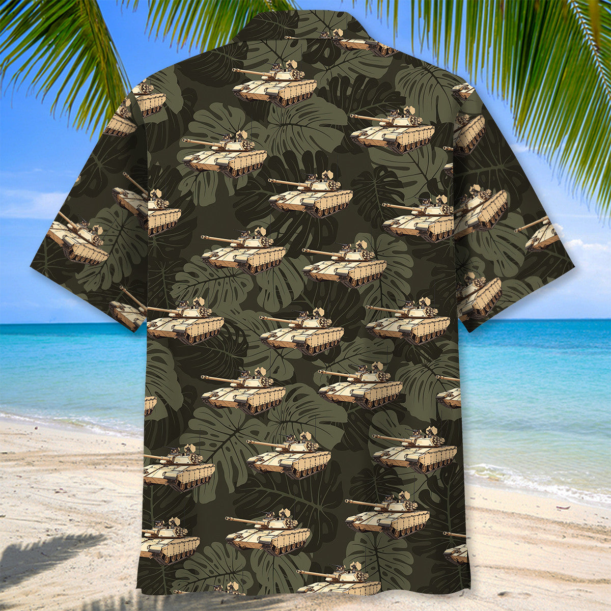 USA Veteran Armored Unit Tribute Hawaiian Shirt For Resort Getaways And Comfortable Summer Activities