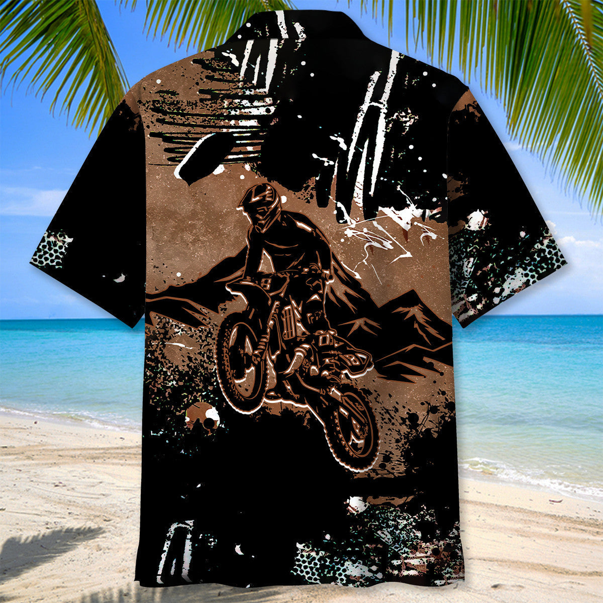 Dark Bicycle Dirt Mountain Adventure Hawaiian Shirt For Warm Weather Adventures And Everyday Comfort