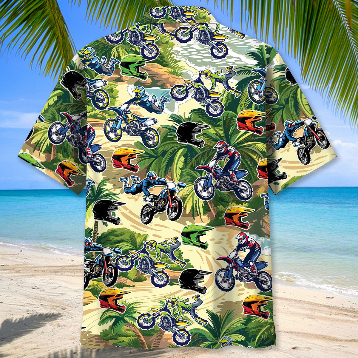 Tropical Bicycle Dirt Road Adventure Hawaiian Shirt For Coastal Adventures And Warm Weather Wear