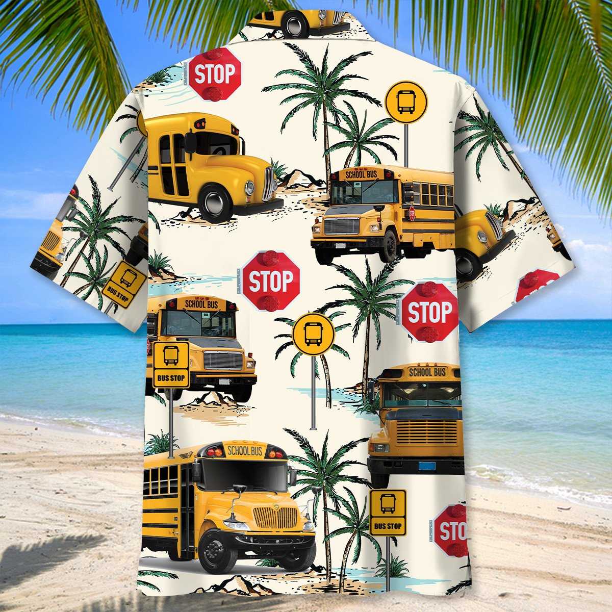 Tropical Aloha School Bus Fun Hawaiian Shirt For Resort Getaways And Comfortable Summer Activities