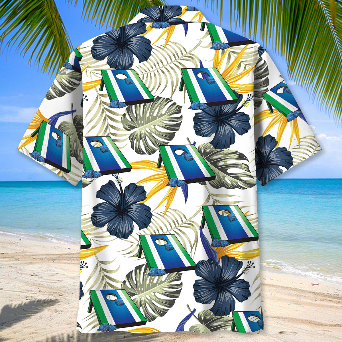 Tropical Aloha Cornhole Hawaiian Shirt For Poolside Relaxation And Sunny Getaways