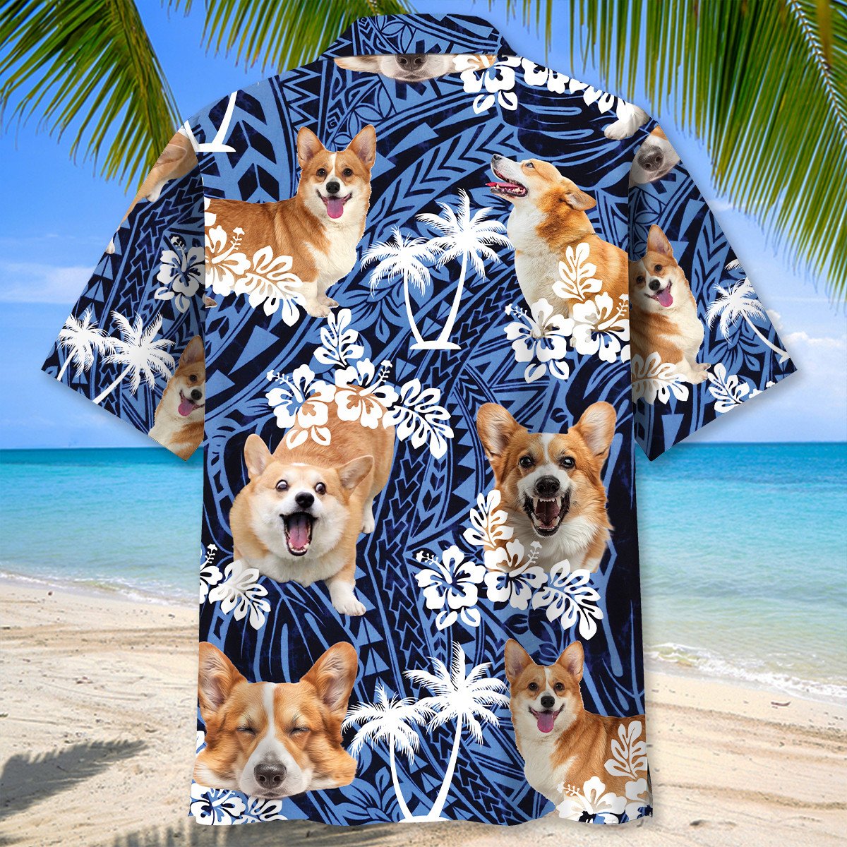 Funny Corgi Dog Face Hawaiian Shirt For Poolside Relaxation And Sunny Getaways