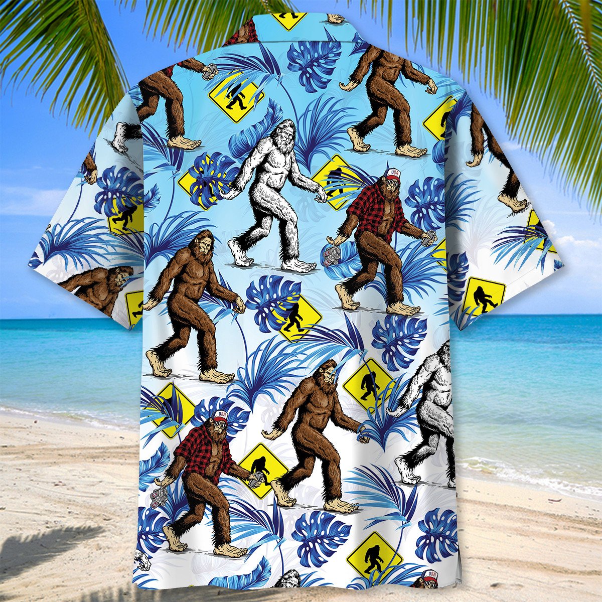 Forest Creature Crossing Road Hawaiian Shirt Pattern View For Relaxed Warm Weather Outfits