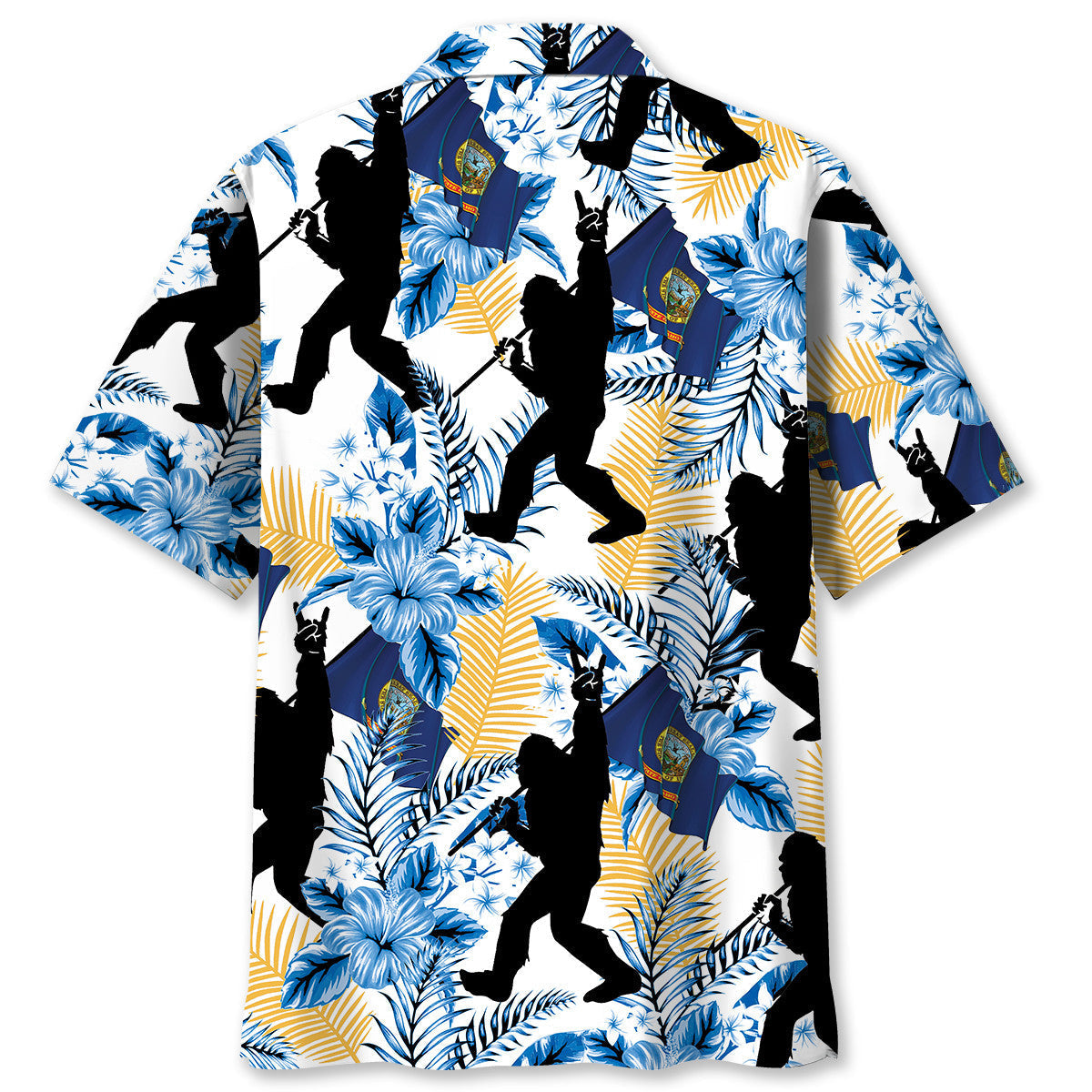 Forest Creature Idaho Proud Wilderness Hawaiian Shirt Pattern View For Lightweight Everyday Style