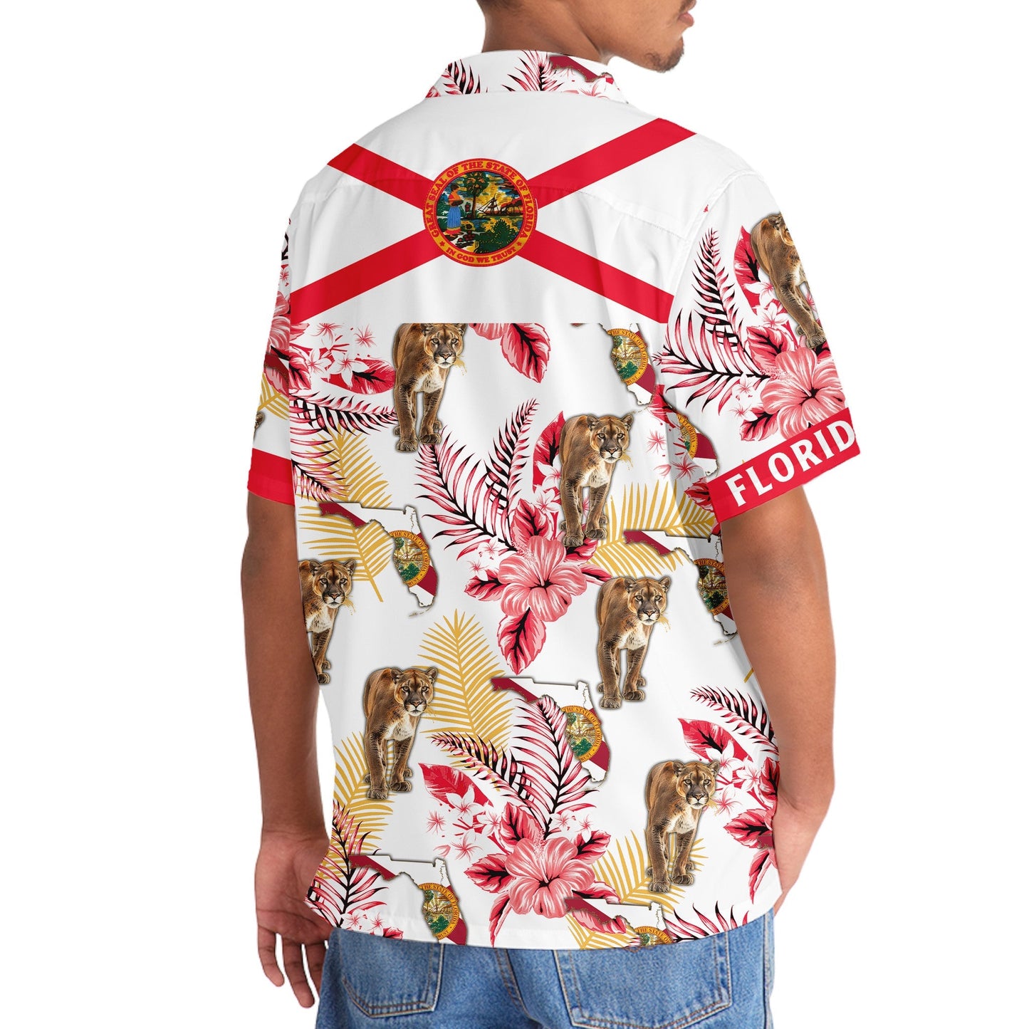 Florida Proud Coastal Hawaiian Shirt Design View For Resort Travel And Thoughtful Gifting