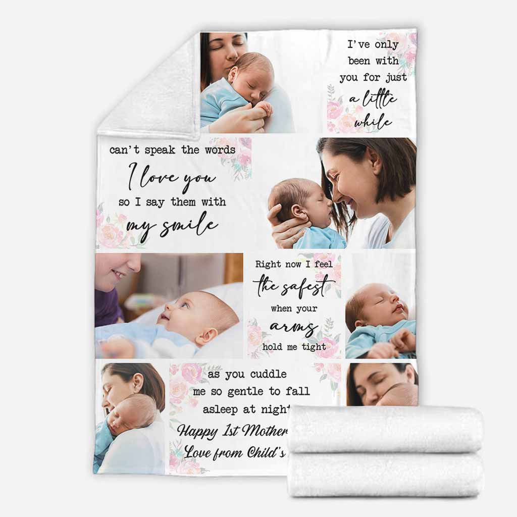 Family I've Only Been With You For A Little While Personalized Photo Flannel Blanket For Cozy Bedroom Sofa Decor
