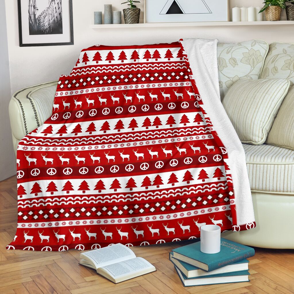 Christmas Simple But Nice Flannel Blanket For Cozy Bedroom Sofa Decor