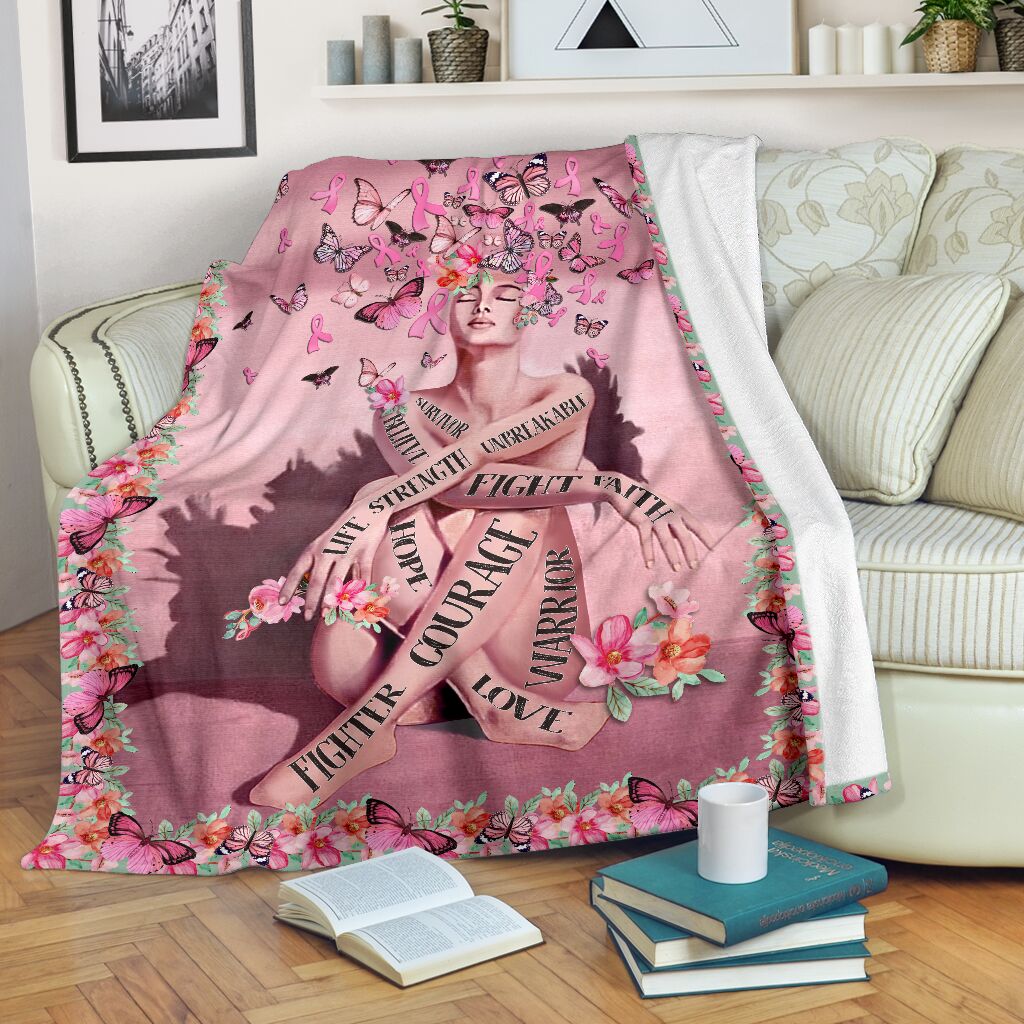Breast Cancer Survivor Awareness Flannel Blanket For Cozy Bedroom Sofa Decor