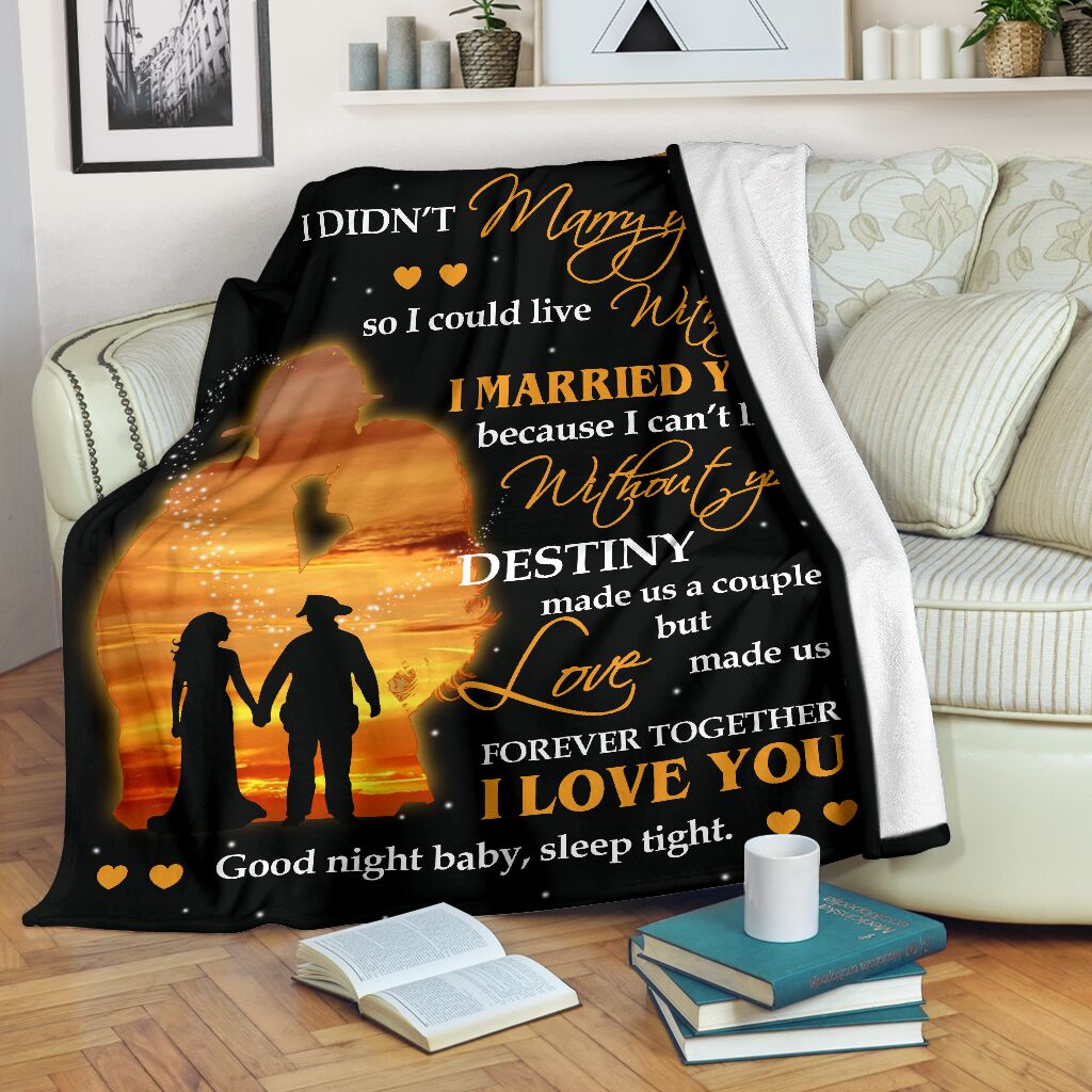 Firefighter To My Husband Fathers Day Flannel Blanket For Cozy Bedroom Sofa Decor