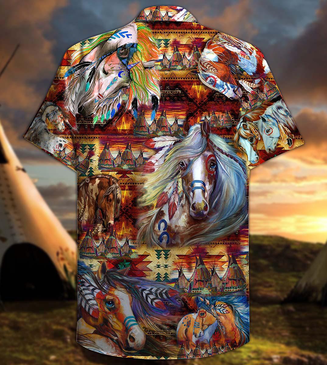 Bohemian Horse Amazing Hawaiian Shirt For Resort Getaways And Comfortable Summer Activities