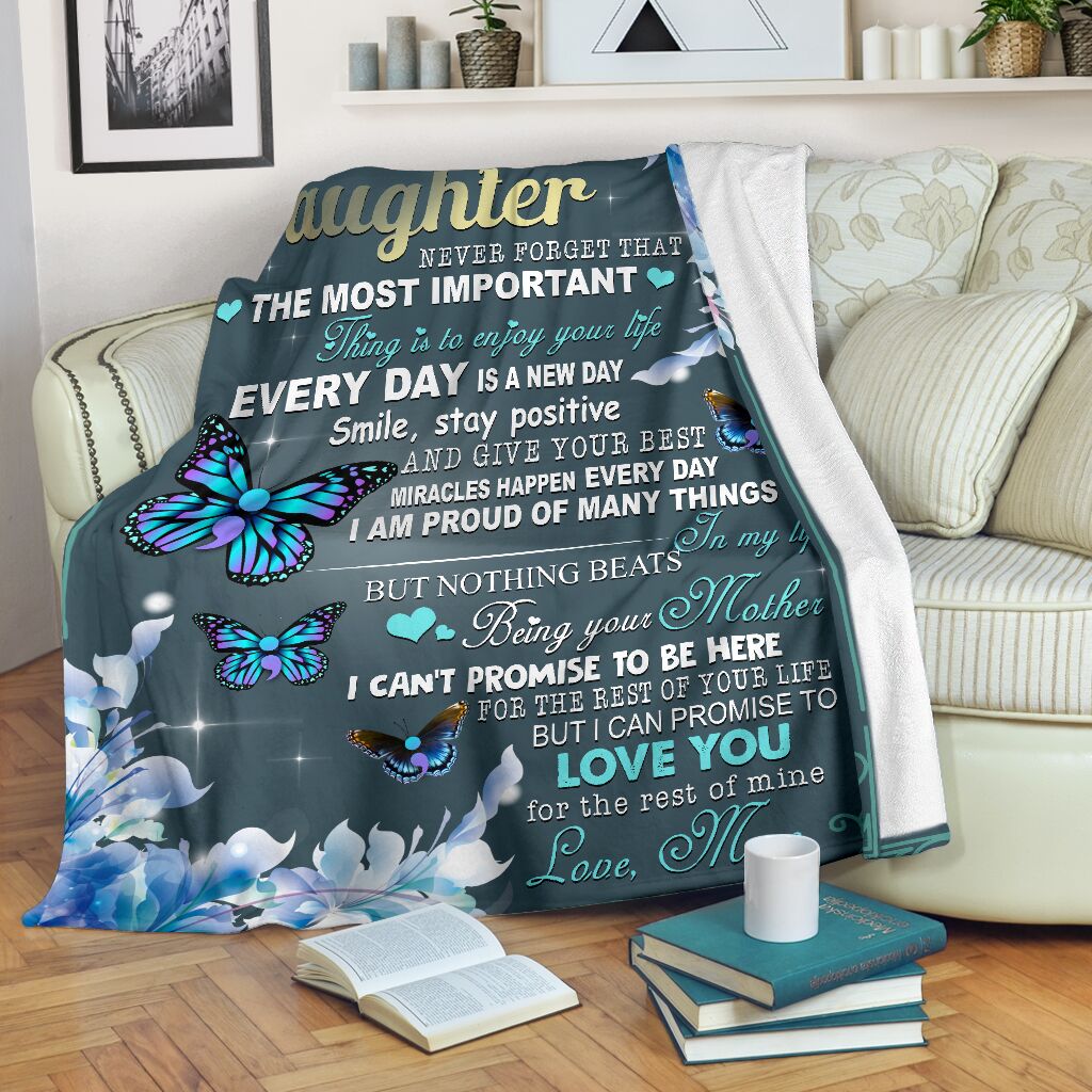 Mental Health Awareness Daughter Gift Flannel Blanket For Cozy Bedroom Sofa Decor