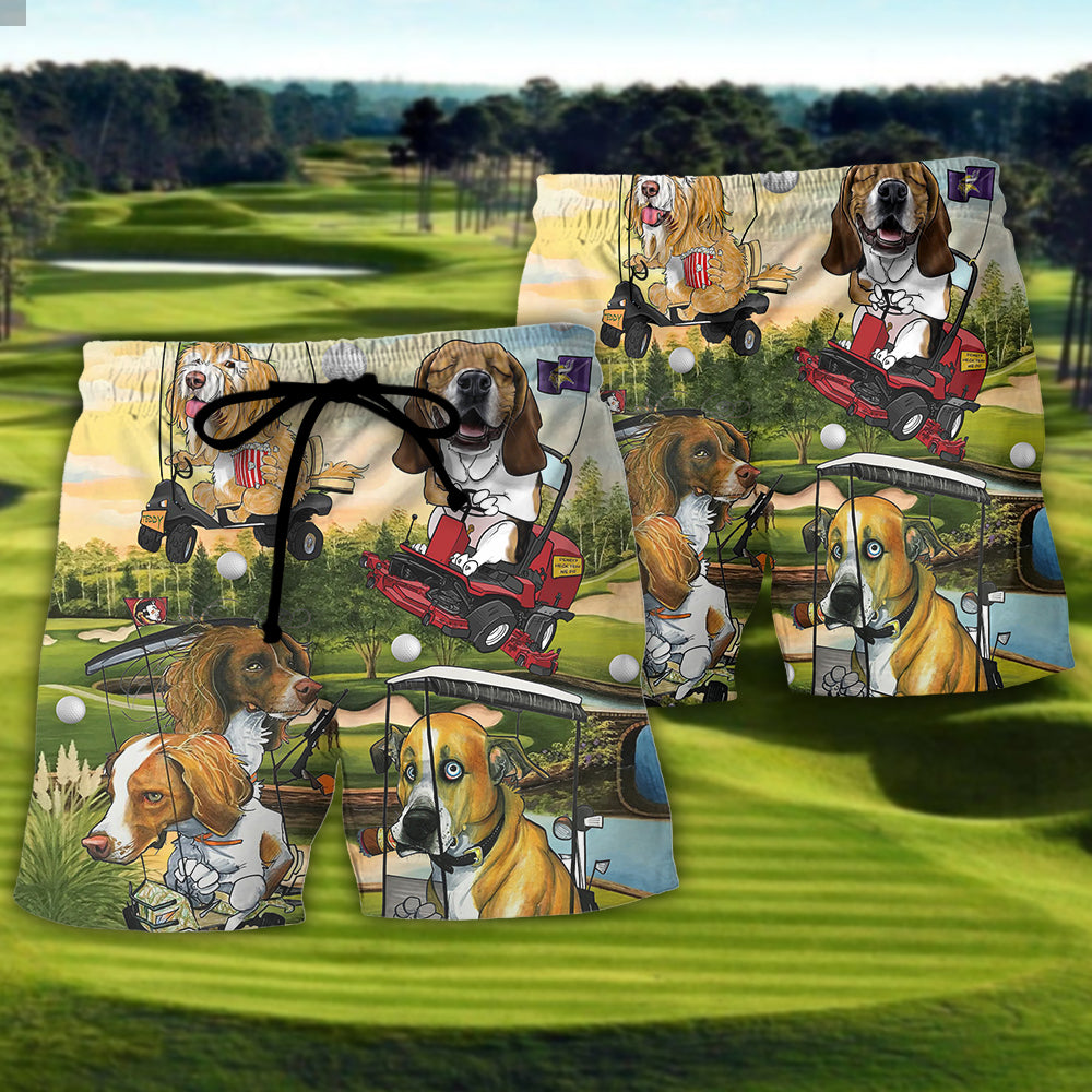 Golf Dog In Golf Cart This Is How I Roll Beach Shorts For Weekend Recreation And Style