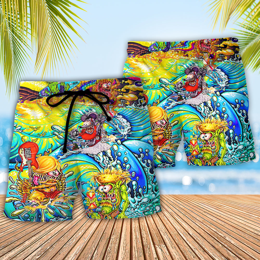 Coastal Beach Shorts Pattern Detail For Resort Wear And Travel Ready Comfort