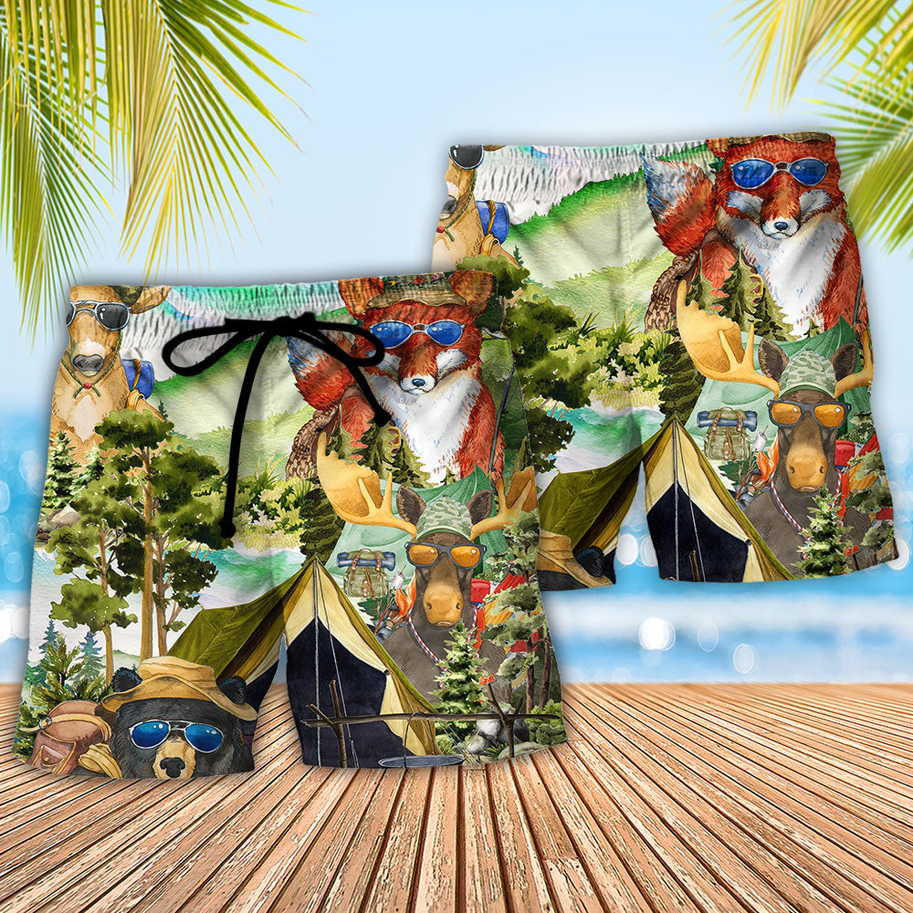 Camping Beach Shorts For Island Getaways, Seaside Leisure, And Weekend Casual Style
