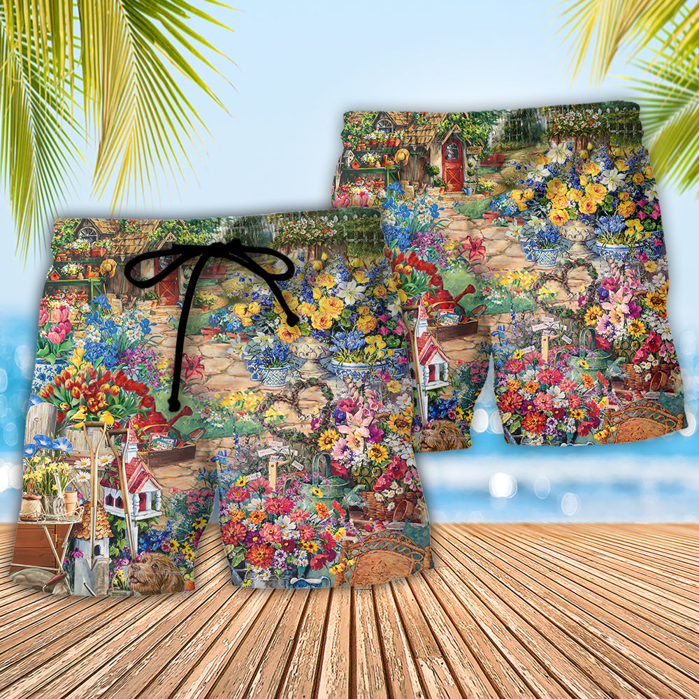 Gardening Beach Shorts Pattern Detail For Poolside Fun And Easy Warm Weather Wear