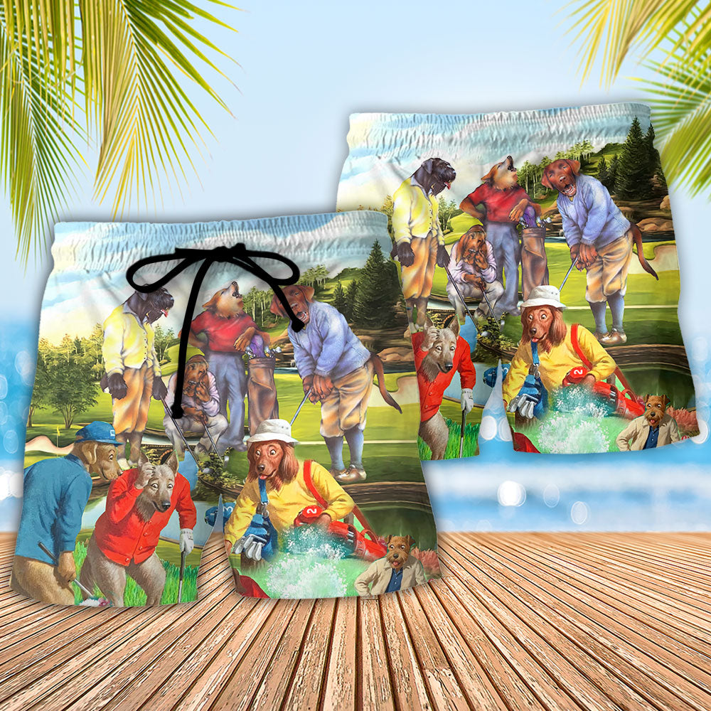 Golf Beach Shorts Pattern Detail For Coastal Travel And Travel Ready Comfort