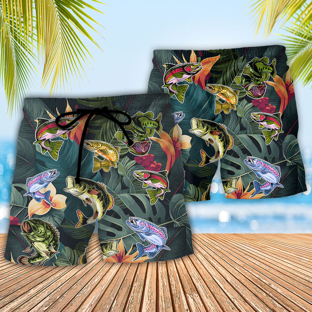 Fishing Beach Shorts Pattern Detail For Vacation Style And Lightweight Summer Style