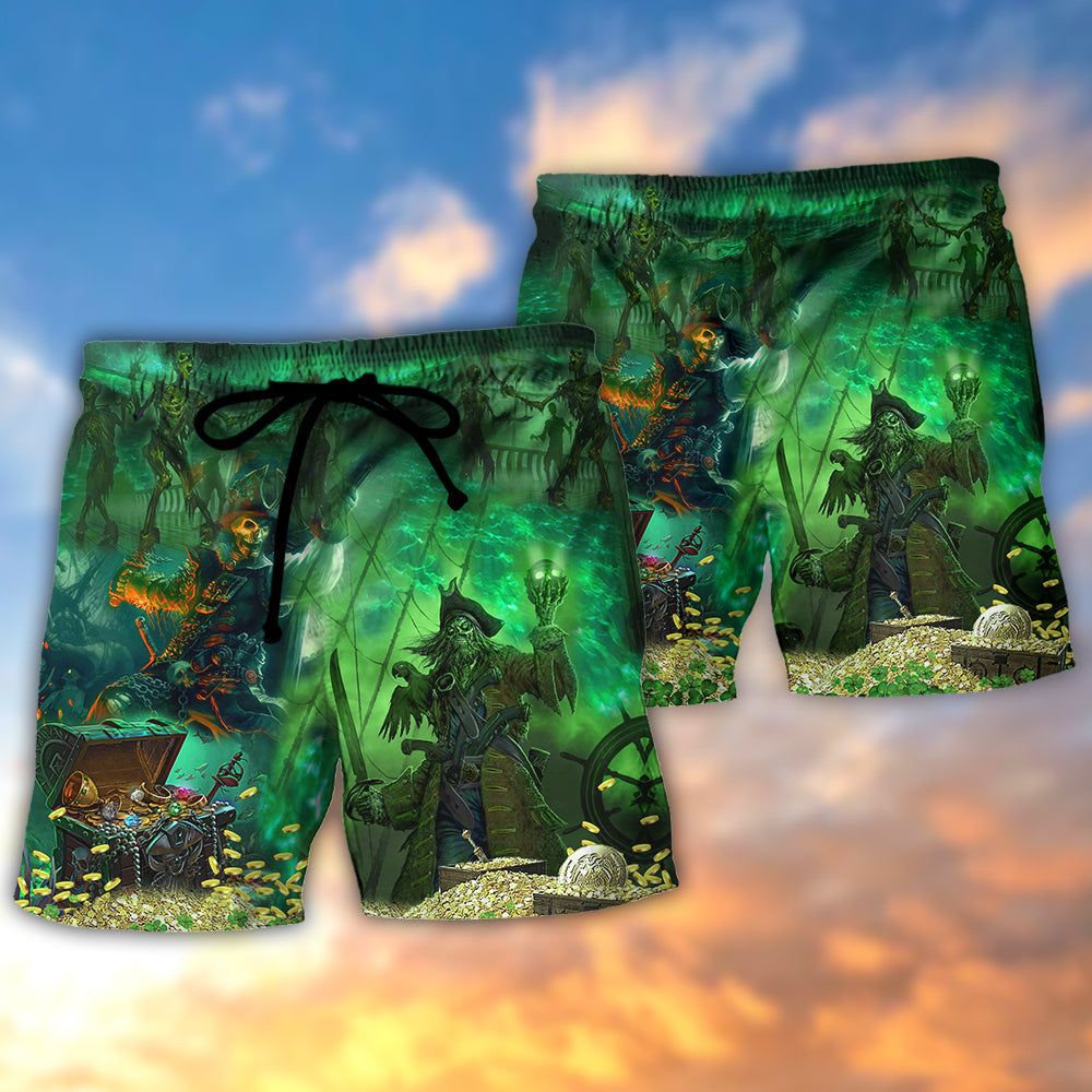 Irish Pirate Beach Shorts Pattern Detail For Sunny Day Adventures And Comfortable Daily Use