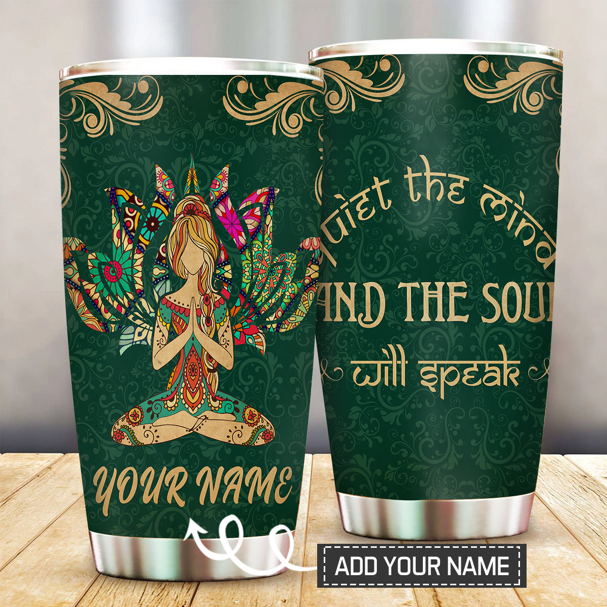 Yoga And The Soul 20 Oz Tumbler For Coffee Travel And Daily Drinks