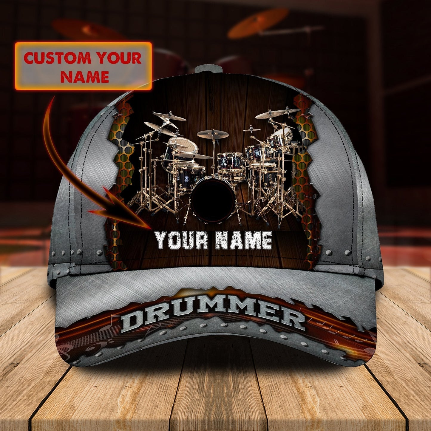 Drum Custom All Over Print Classic Cap For Casual Styling Holiday Travel And Weekend Adventures